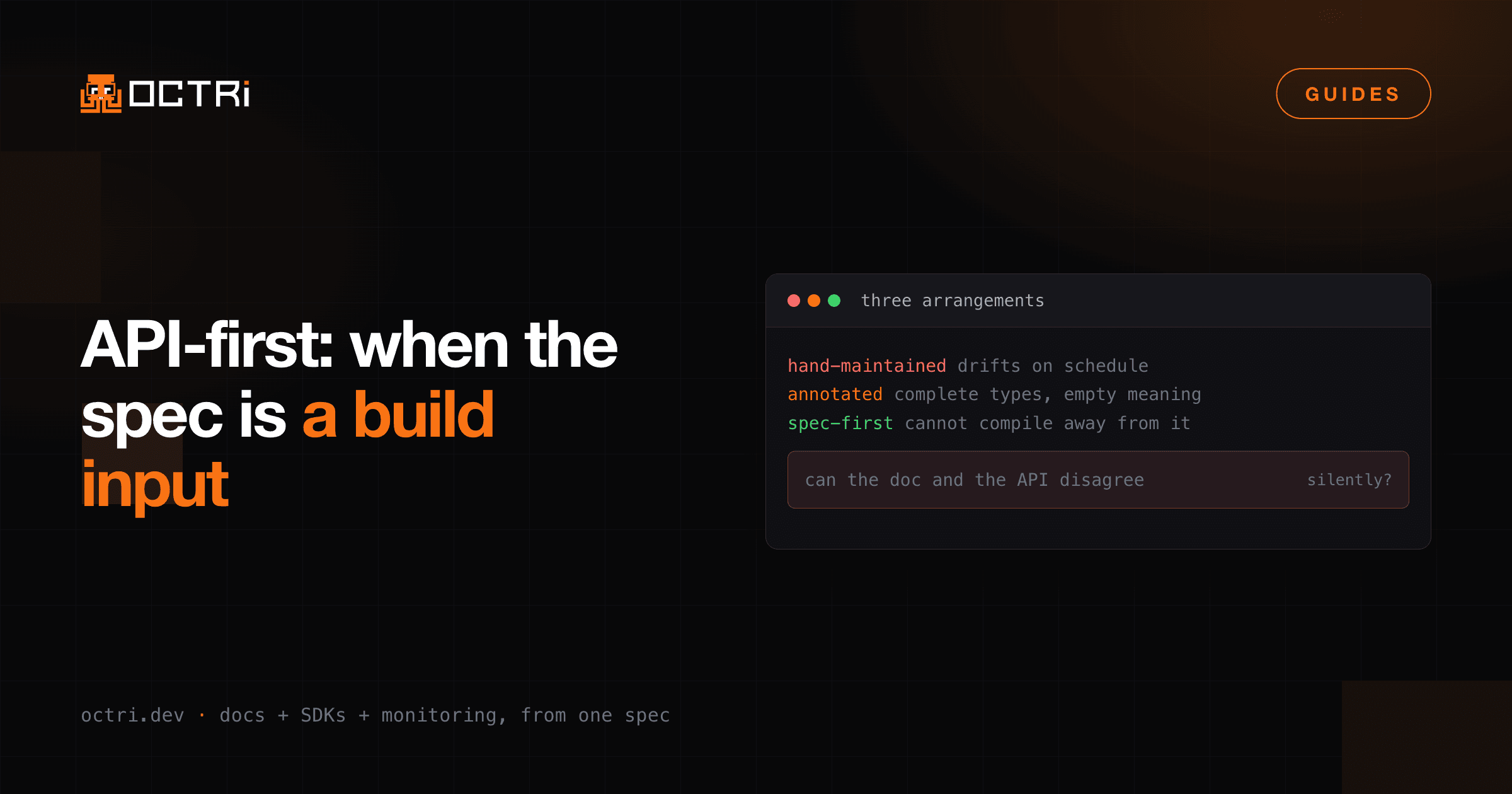 API-first in practice: what changes when the spec is the source of truth
