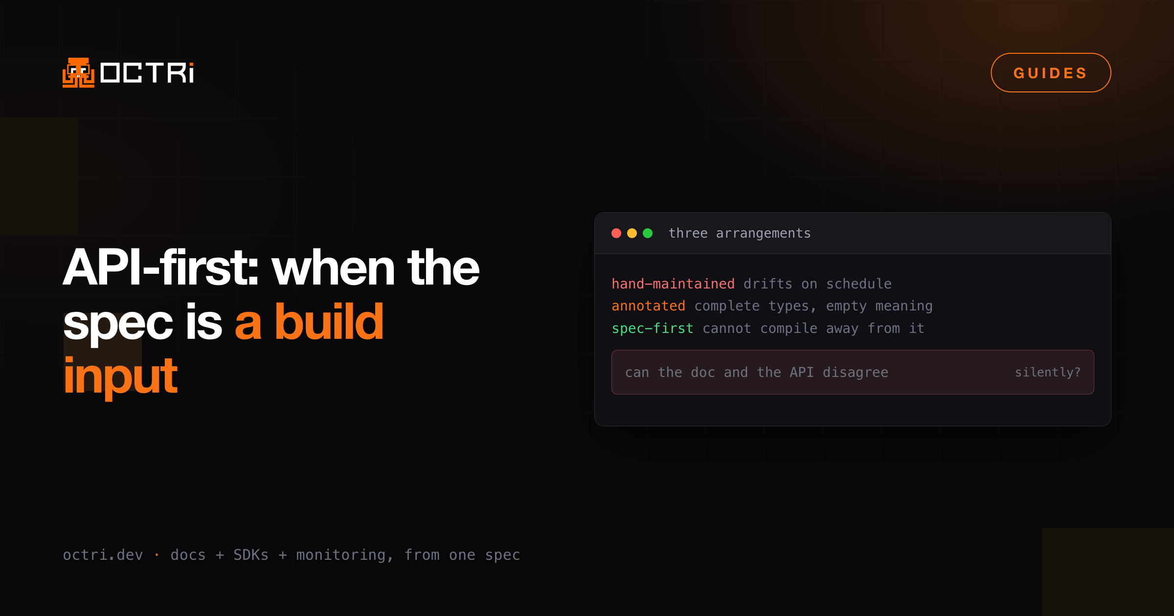 API-first in practice: what changes when the spec is the source of truth