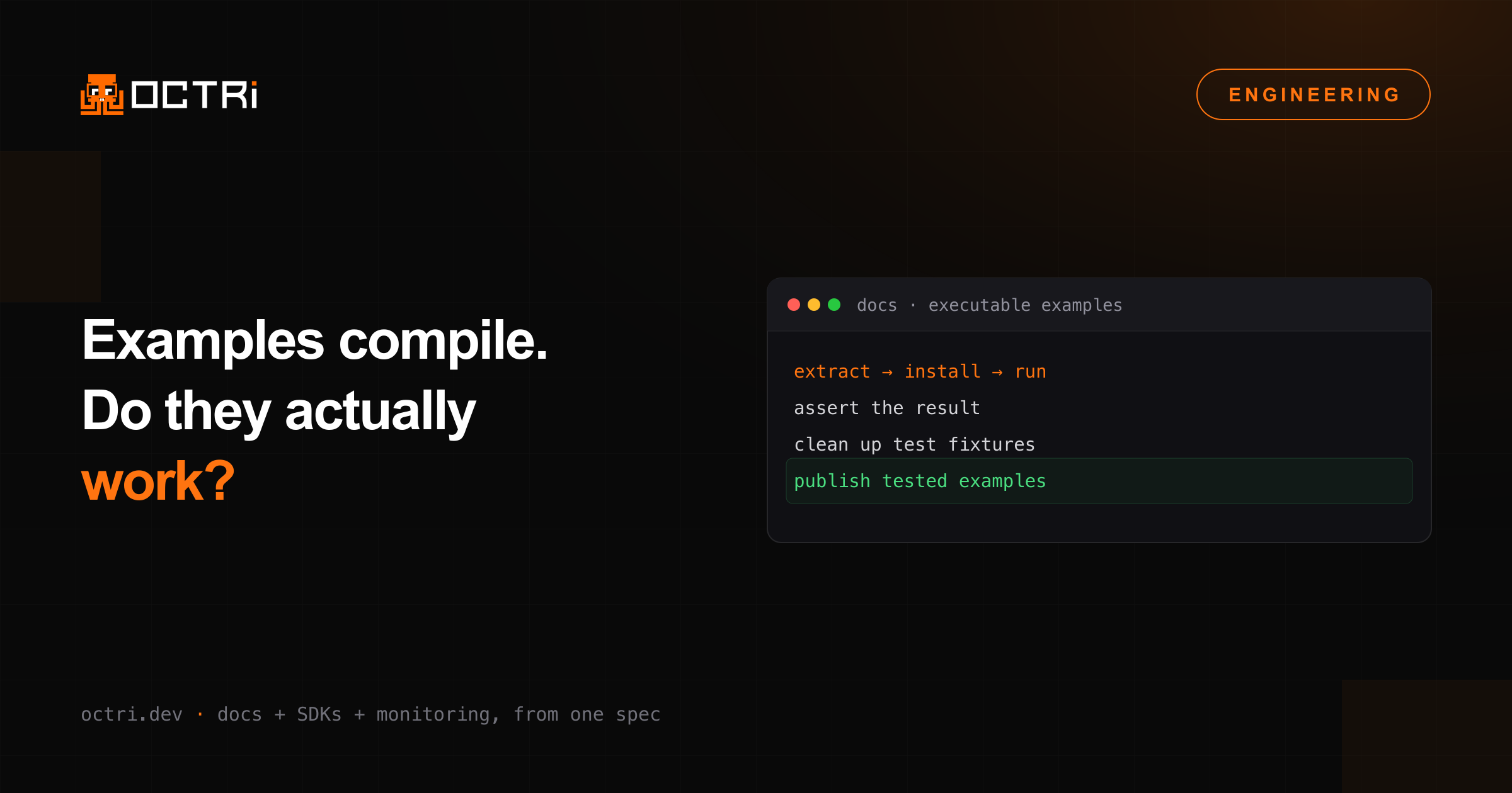 Your API examples compile. Do they actually work?