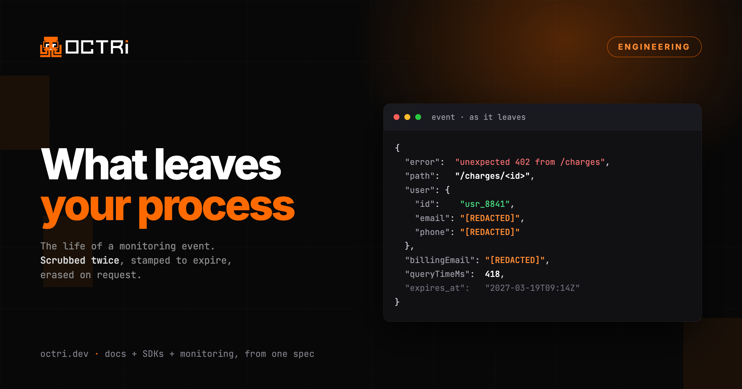 What Leaves Your Process: The Life of a Monitoring Event